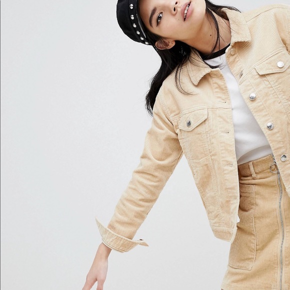 monki teddy trucker jacket